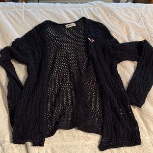 Hollister crochet cardigan - navy blue - Size M